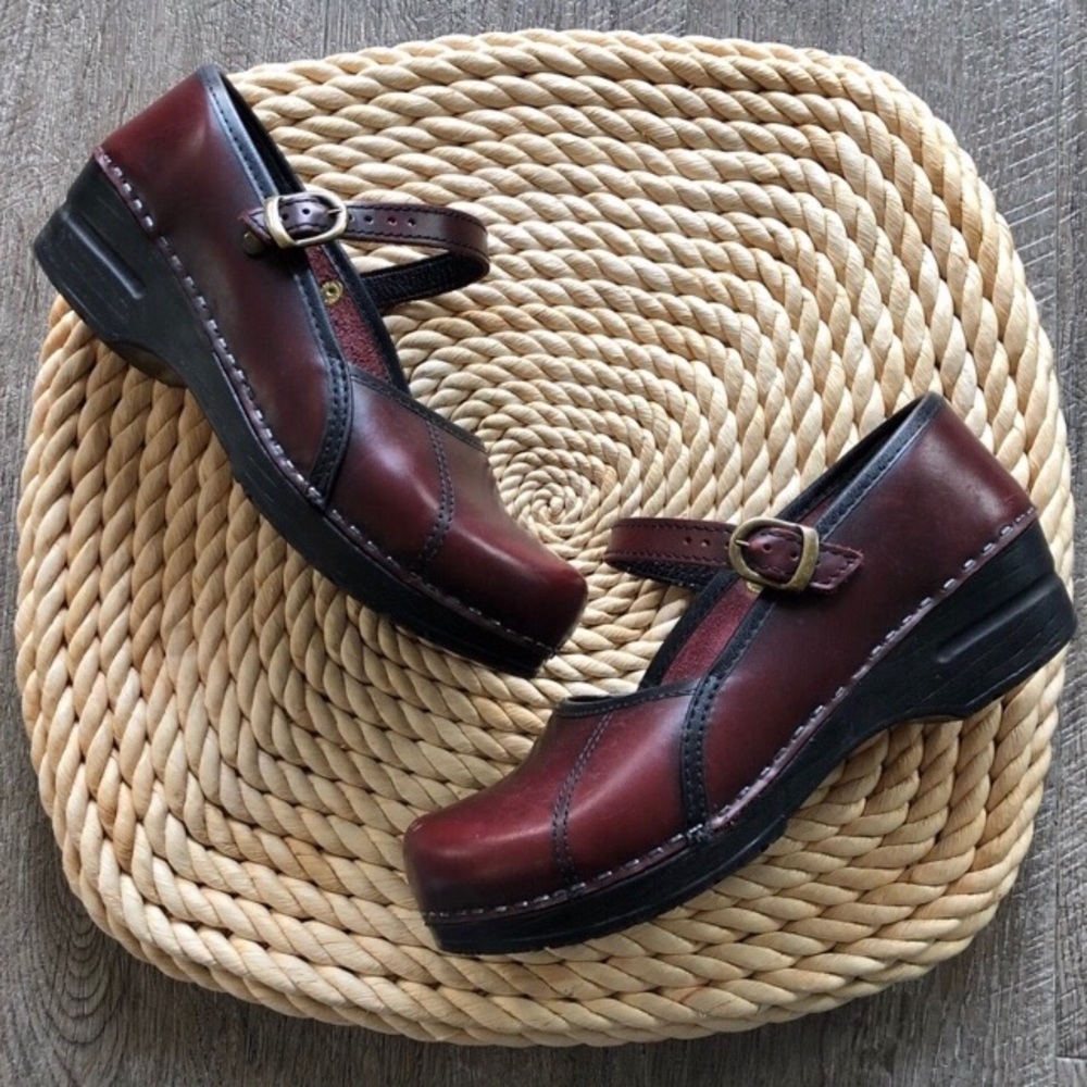 Cherry Oxblood Santina Mary Jane Clog